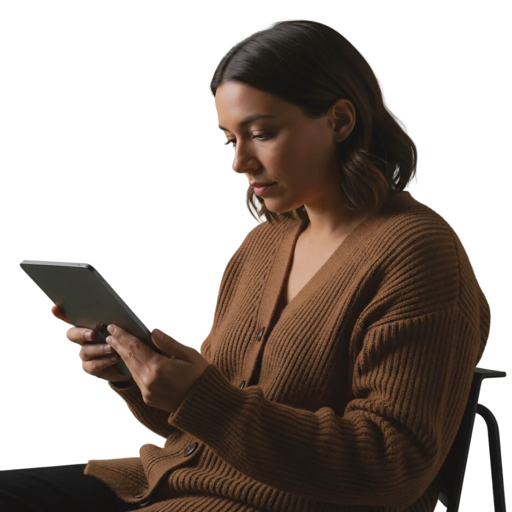 Investor reviewing portfolio strategies on a tablet